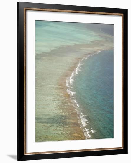 Aerial of Barrier Reef, Lighthouse Atoll, Belize-Stuart Westmoreland-Framed Photographic Print