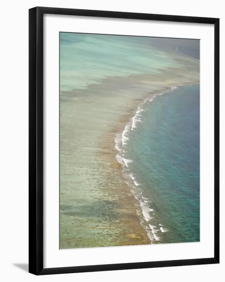 Aerial of Barrier Reef, Lighthouse Atoll, Belize-Stuart Westmoreland-Framed Photographic Print