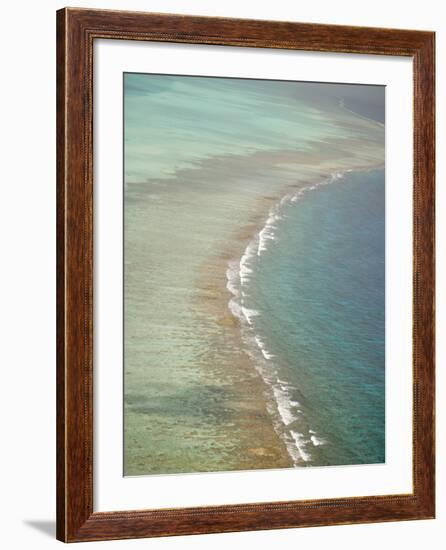 Aerial of Barrier Reef, Lighthouse Atoll, Belize-Stuart Westmoreland-Framed Photographic Print