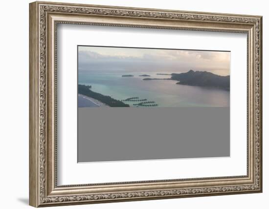 Aerial of Bora Bora, Society Islands, French Polynesia, Pacific-Michael Runkel-Framed Photographic Print