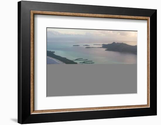 Aerial of Bora Bora, Society Islands, French Polynesia, Pacific-Michael Runkel-Framed Photographic Print