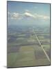 Aerial of Checkered Farmland in the Midwest-null-Mounted Photographic Print