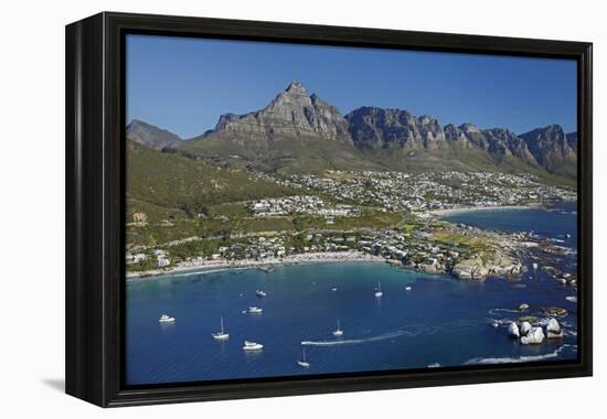 Aerial of Clifton Beach and Camps Bay, Cape Town, South Africa-David Wall-Framed Premier Image Canvas