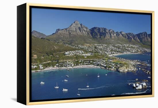 Aerial of Clifton Beach and Camps Bay, Cape Town, South Africa-David Wall-Framed Premier Image Canvas