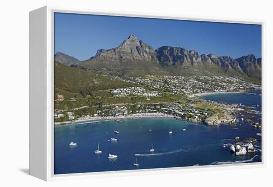 Aerial of Clifton Beach and Camps Bay, Cape Town, South Africa-David Wall-Framed Premier Image Canvas
