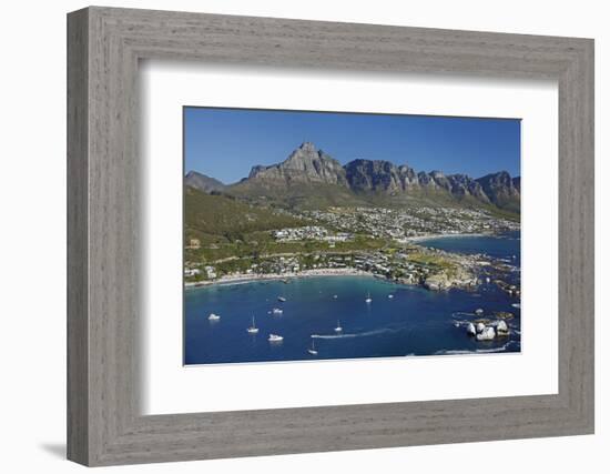 Aerial of Clifton Beach and Camps Bay, Cape Town, South Africa-David Wall-Framed Photographic Print