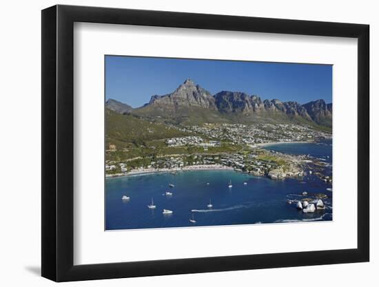 Aerial of Clifton Beach and Camps Bay, Cape Town, South Africa-David Wall-Framed Photographic Print