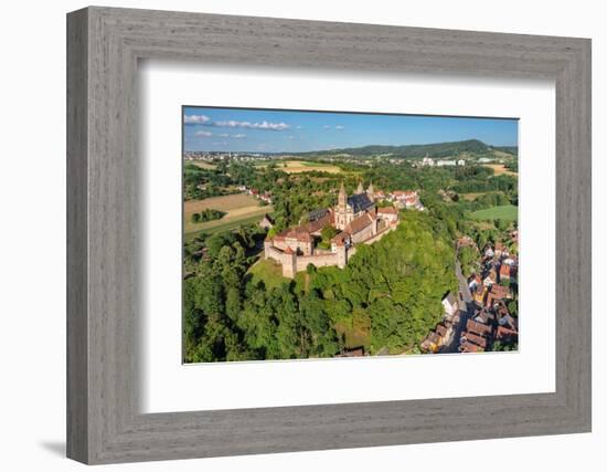 Aerial of Comburg Benedictine Monastery, Steinbach, Kocher Valley, Schwabisch Hall, Hohenlohe-Markus Lange-Framed Photographic Print