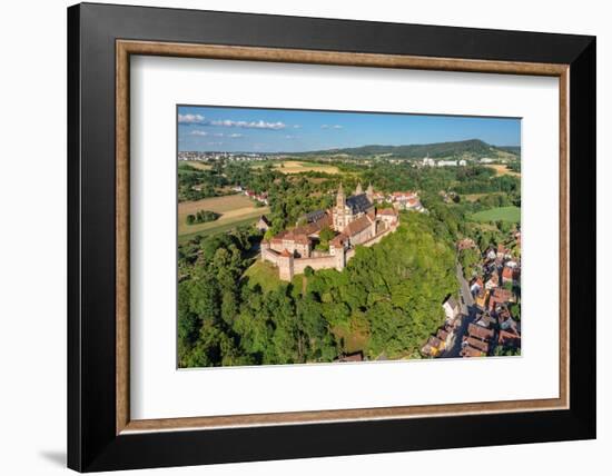 Aerial of Comburg Benedictine Monastery, Steinbach, Kocher Valley, Schwabisch Hall, Hohenlohe-Markus Lange-Framed Photographic Print