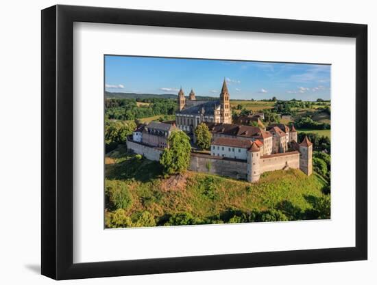 Aerial of Comburg Benedictine Monastery, Steinbach, Kocher Valley, Schwabisch Hall, Hohenlohe-Markus Lange-Framed Photographic Print