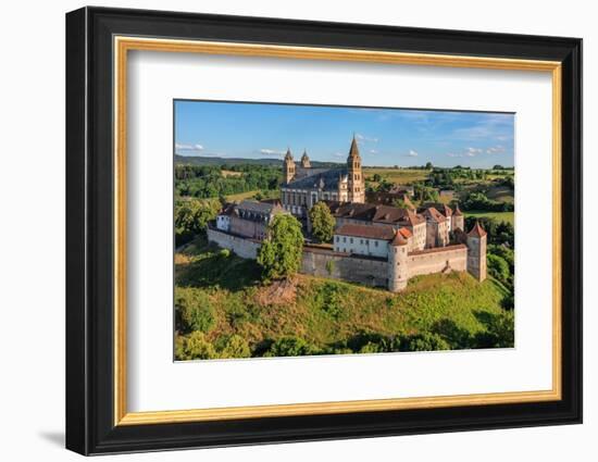 Aerial of Comburg Benedictine Monastery, Steinbach, Kocher Valley, Schwabisch Hall, Hohenlohe-Markus Lange-Framed Photographic Print