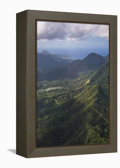 Aerial of Dominica, West Indies, Caribbean, Central America-Michael Runkel-Framed Premier Image Canvas