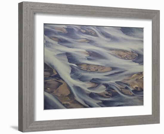 Aerial of Holsa River Delta Fingers, Reykjavik, Iceland-Josh Anon-Framed Photographic Print