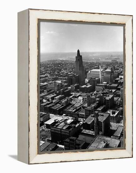 Aerial of Kansas City-Alfred Eisenstaedt-Framed Premier Image Canvas