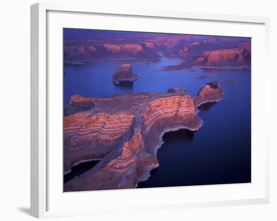 Aerial of Lake Powell, Glen Canyon NRA, Utah, USA-Art Wolfe-Framed Photographic Print