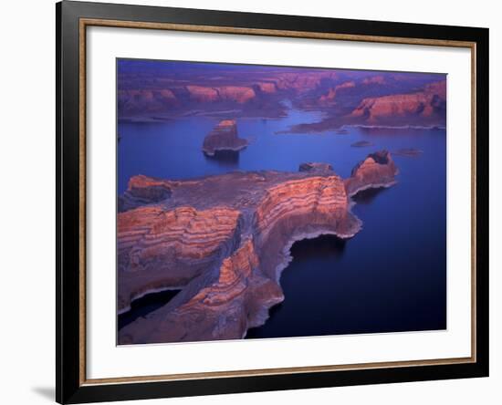 Aerial of Lake Powell, Glen Canyon NRA, Utah, USA-Art Wolfe-Framed Photographic Print