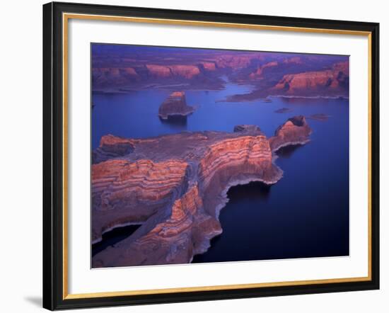 Aerial of Lake Powell, Glen Canyon NRA, Utah, USA-Art Wolfe-Framed Photographic Print