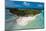 Aerial of little island with white sand beach, the Ile aux Recifs, Rangiroa atoll, Tuamotus-Michael Runkel-Mounted Photographic Print