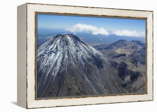 Aerial of Mount Ngauruhoe, Tongariro National Park, North Island, New Zealand, Pacific-Michael Runkel-Framed Premier Image Canvas