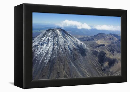 Aerial of Mount Ngauruhoe, Tongariro National Park, North Island, New Zealand, Pacific-Michael Runkel-Framed Premier Image Canvas