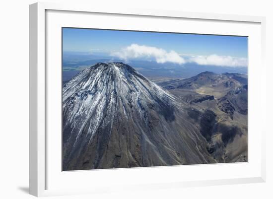 Aerial of Mount Ngauruhoe, Tongariro National Park, North Island, New Zealand, Pacific-Michael Runkel-Framed Photographic Print