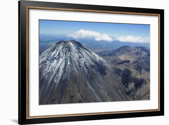 Aerial of Mount Ngauruhoe, Tongariro National Park, North Island, New Zealand, Pacific-Michael Runkel-Framed Photographic Print