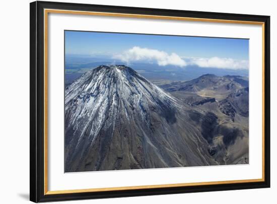 Aerial of Mount Ngauruhoe, Tongariro National Park, North Island, New Zealand, Pacific-Michael Runkel-Framed Photographic Print