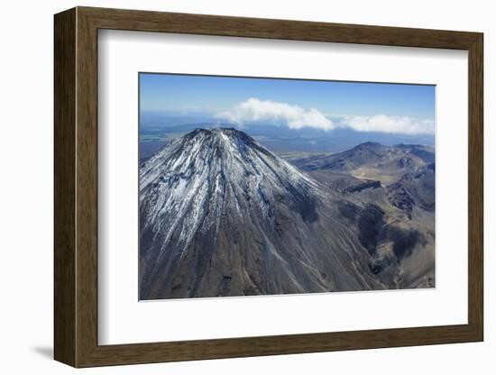 Aerial of Mount Ngauruhoe, Tongariro National Park, North Island, New Zealand, Pacific-Michael Runkel-Framed Photographic Print