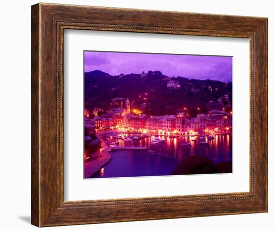 Aerial of Mountain Overlooking Portofino, Italy-Bill Bachmann-Framed Photographic Print