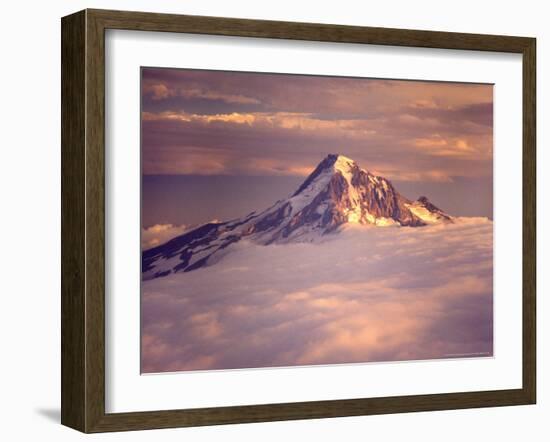 Aerial of Mt. Hood, Oregon, USA-Janis Miglavs-Framed Photographic Print