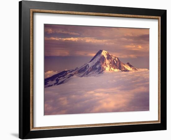 Aerial of Mt. Hood, Oregon, USA-Janis Miglavs-Framed Photographic Print