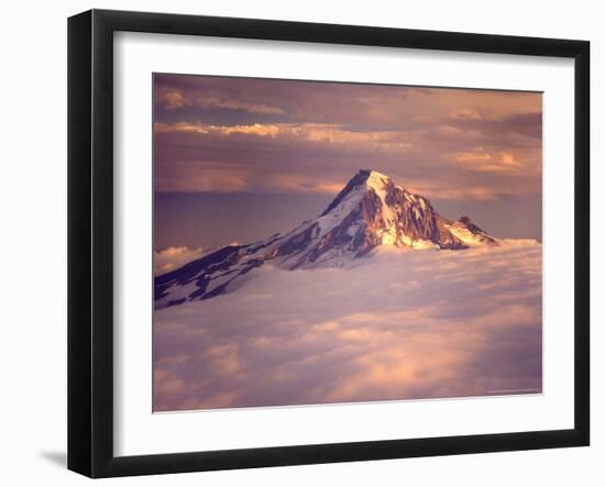 Aerial of Mt. Hood, Oregon, USA-Janis Miglavs-Framed Photographic Print