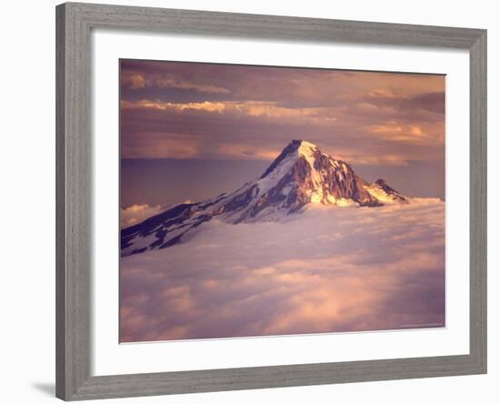 Aerial of Mt. Hood, Oregon, USA-Janis Miglavs-Framed Photographic Print