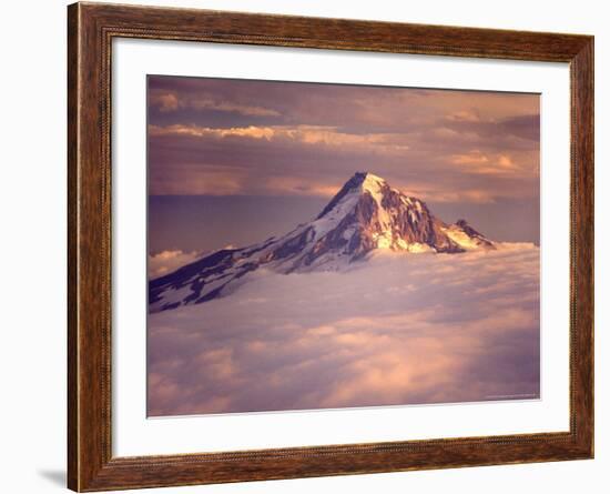 Aerial of Mt. Hood, Oregon, USA-Janis Miglavs-Framed Photographic Print