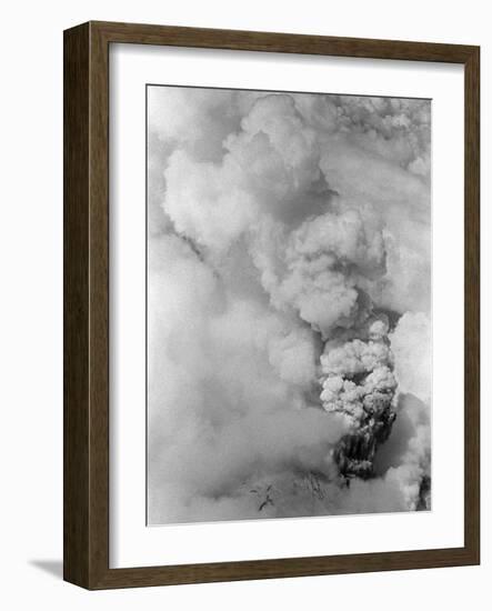 Aerial Of Mt. St. Helens Ash Cloud-Bettmann-Framed Photographic Print