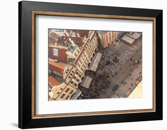 Aerial of Old Town Square. Prague, Czech Republic-Tom Norring-Framed Photographic Print