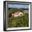 Aerial of Schloss Langenburg, Langenburg, Hohenlohe, Baden-WALrttemberg, Germany, Europe-Markus Lange-Framed Photographic Print