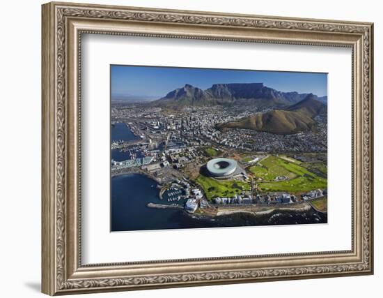 Aerial of Stadium, Golf Club, Table Mountain, Cape Town, South Africa-David Wall-Framed Photographic Print