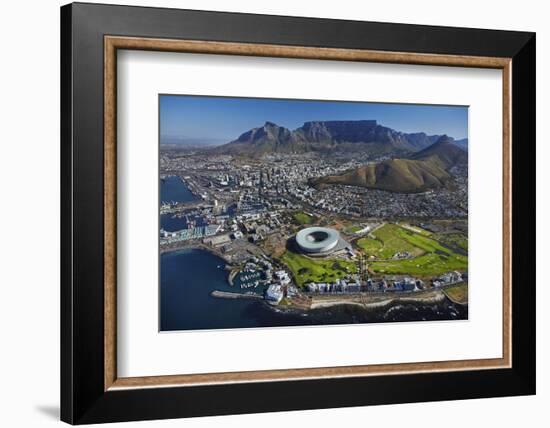 Aerial of Stadium, Golf Club, Table Mountain, Cape Town, South Africa-David Wall-Framed Photographic Print