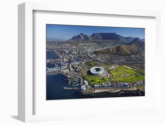 Aerial of Stadium, Golf Club, Table Mountain, Cape Town, South Africa-David Wall-Framed Photographic Print