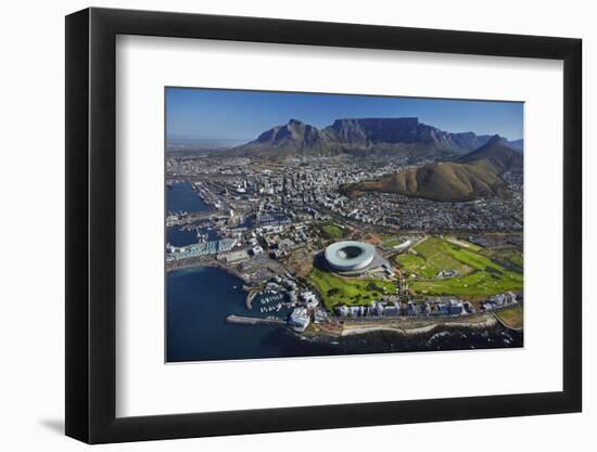 Aerial of Stadium, Golf Club, Table Mountain, Cape Town, South Africa-David Wall-Framed Premium Photographic Print
