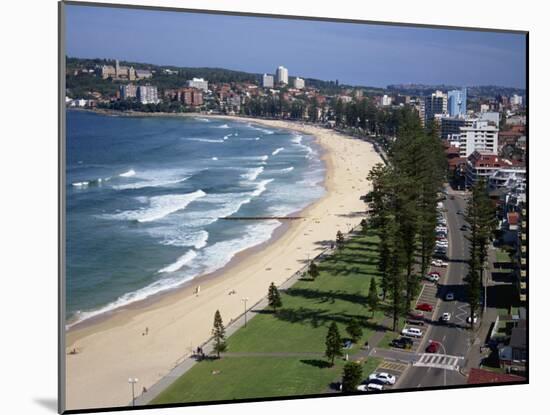 Aerial of the Beach and Road at Manly, Sydney, New South Wales, Australia, Pacific-Dominic Harcourt-webster-Mounted Photographic Print