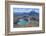 Aerial of the Blue Lake before Mount Ngauruhoe, Tongariro National Park, North Island-Michael Runkel-Framed Photographic Print