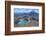 Aerial of the Blue Lake before Mount Ngauruhoe, Tongariro National Park, North Island-Michael Runkel-Framed Photographic Print