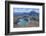 Aerial of the Blue Lake before Mount Ngauruhoe, Tongariro National Park, North Island-Michael Runkel-Framed Photographic Print