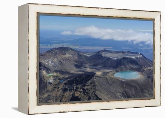 Aerial of the Colourful Tama Lakes in the Tongariro National Park, North Island, New Zealand-Michael Runkel-Framed Premier Image Canvas