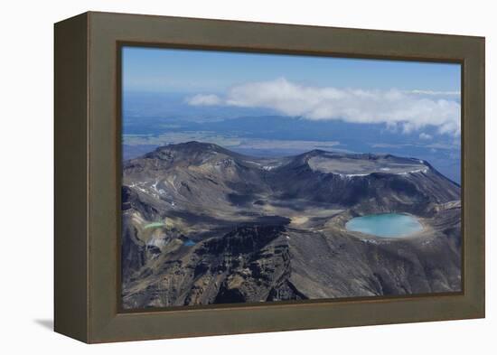 Aerial of the Colourful Tama Lakes in the Tongariro National Park, North Island, New Zealand-Michael Runkel-Framed Premier Image Canvas