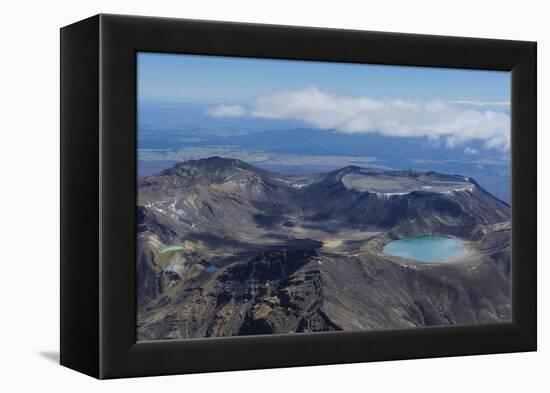 Aerial of the Colourful Tama Lakes in the Tongariro National Park, North Island, New Zealand-Michael Runkel-Framed Premier Image Canvas