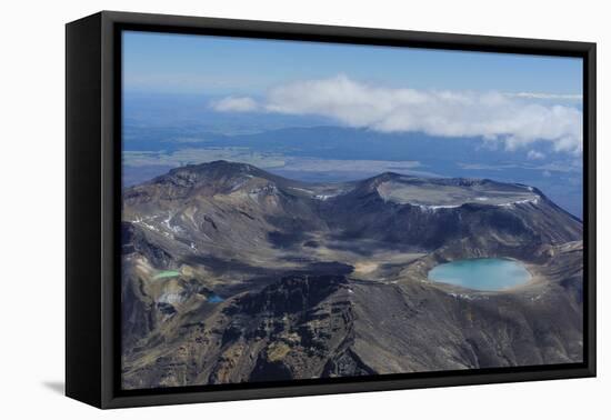 Aerial of the Colourful Tama Lakes in the Tongariro National Park, North Island, New Zealand-Michael Runkel-Framed Premier Image Canvas