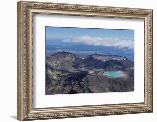 Aerial of the Colourful Tama Lakes in the Tongariro National Park, North Island, New Zealand-Michael Runkel-Framed Photographic Print